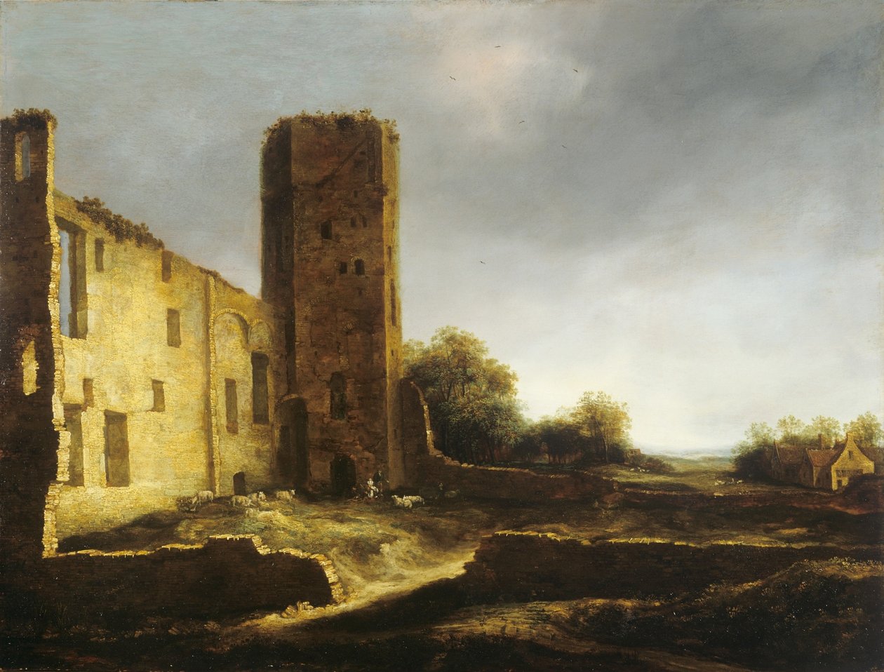 Ruins of Egmond aan den Hoef Castle Near Alkmaar by Jan van Kessel