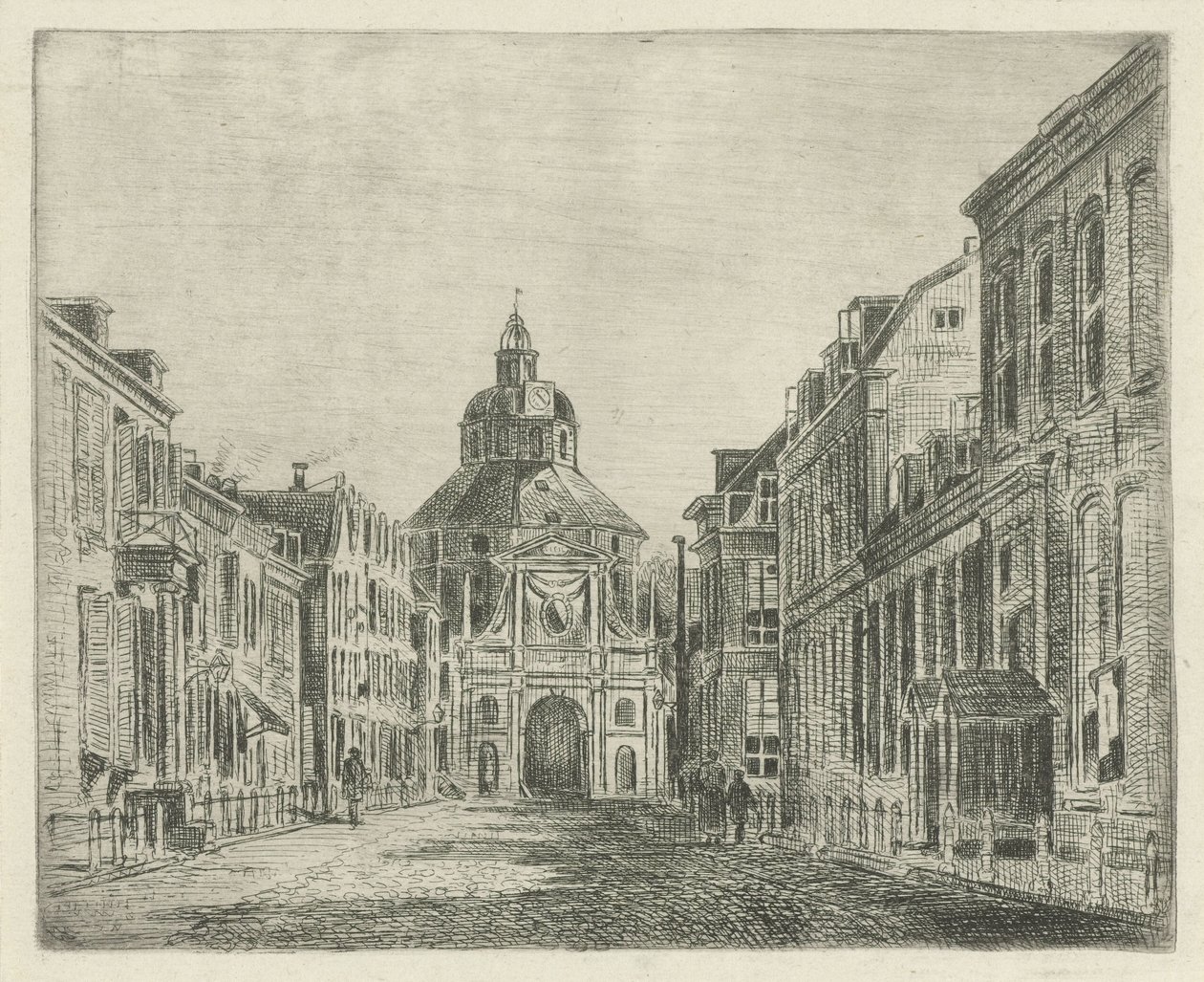 View of the Wittevrouwenpoort in Utrecht by Jan van Lokhorst