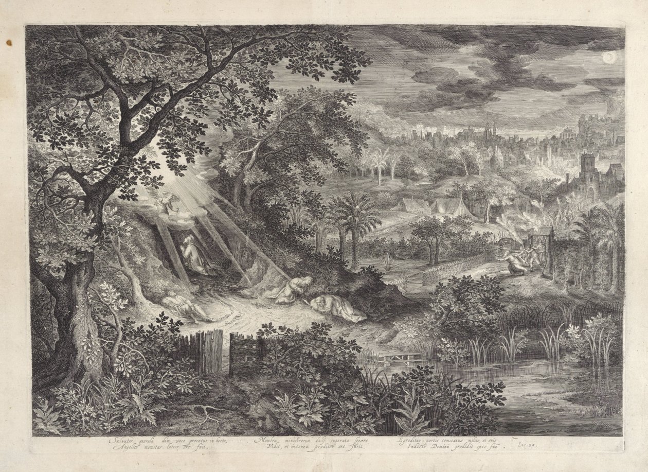 Landscape with Christ in the Garden of Gethsemane by Jan van Londerseel