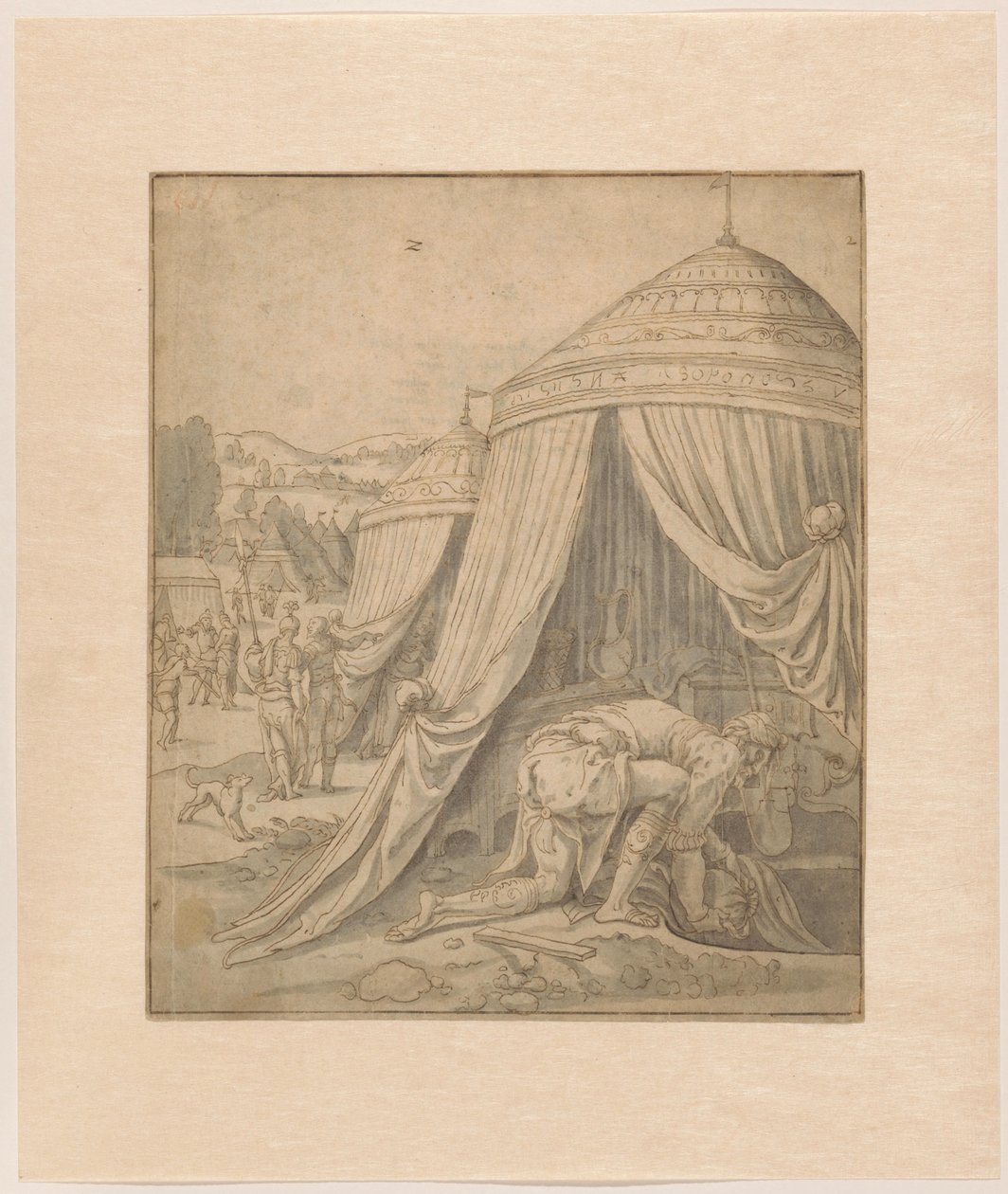 Acham Buries the Stolen Goods by Jan van Scorel (school of)