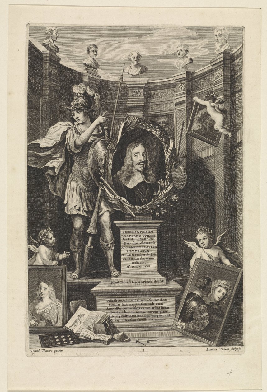Portrait of Archduke Leopold Wilhelm of Austria as an Art Collector (Theatrum Pictorium) by Jan van Troyen
