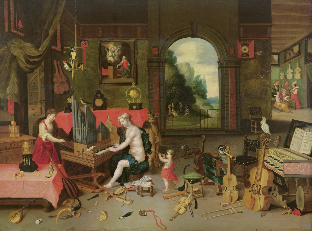 Allegory of Hearing by Jan van and Balen, Hendrik van Kessel