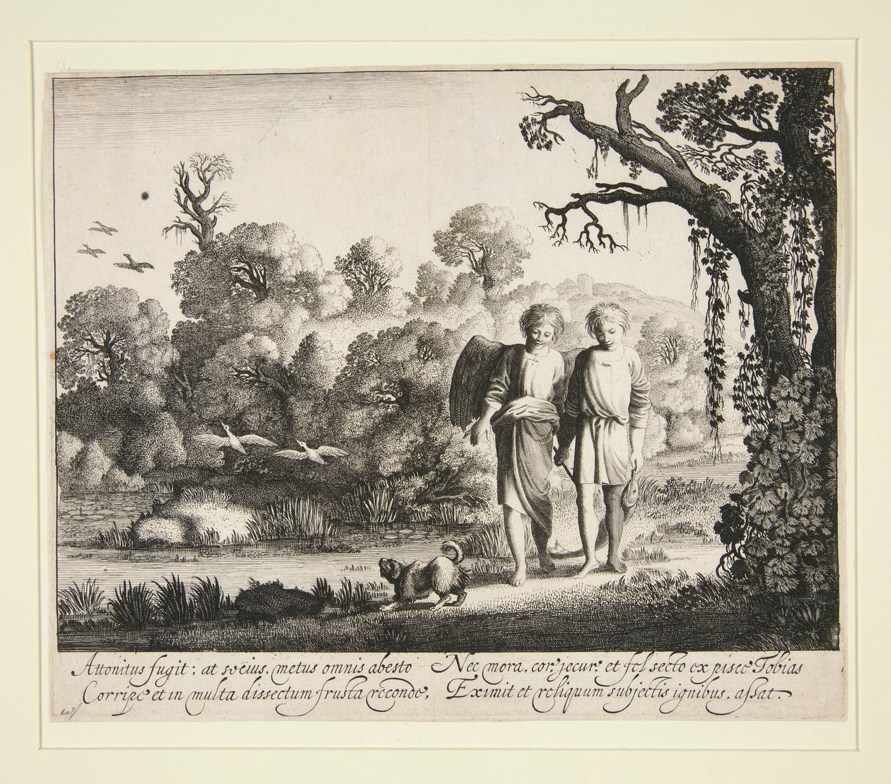 Tobias and the Angel, with the Fish from the Story of Tobias by Jan van de Velde II