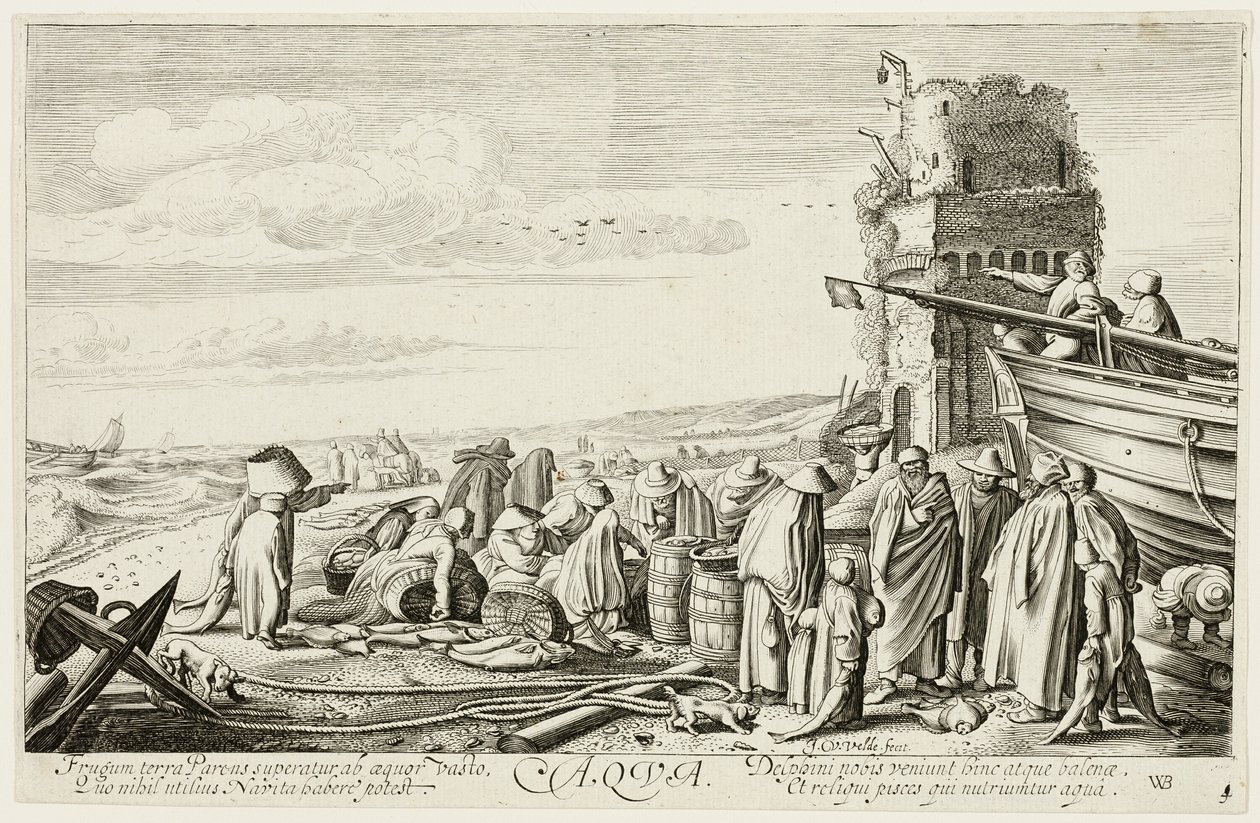 Water, plate three from The Four Elements by Jan van de Velde II