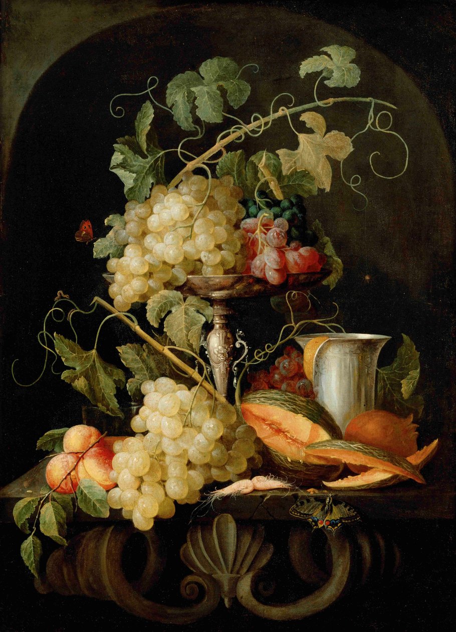 Still Life with Fruit by Jan van den Hecke