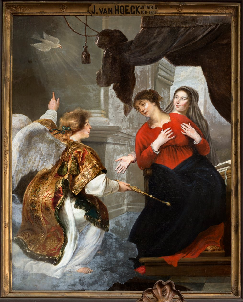 Parish Church (Parochiekerk Onze-Lieve-Vrouw). Interior. Painting by Jan van den Hoecke
