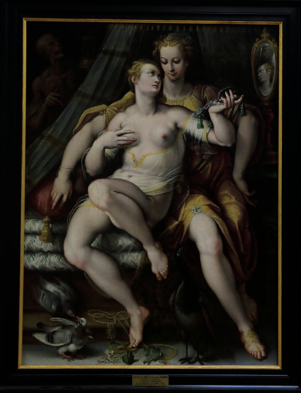 Vanity, Moderation and Death by Jan van der (1523 1605) Straet