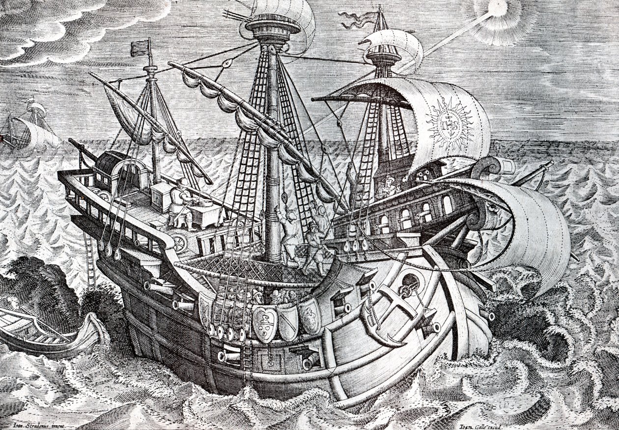 Navigation by Jan van der (1523 1605) Straet