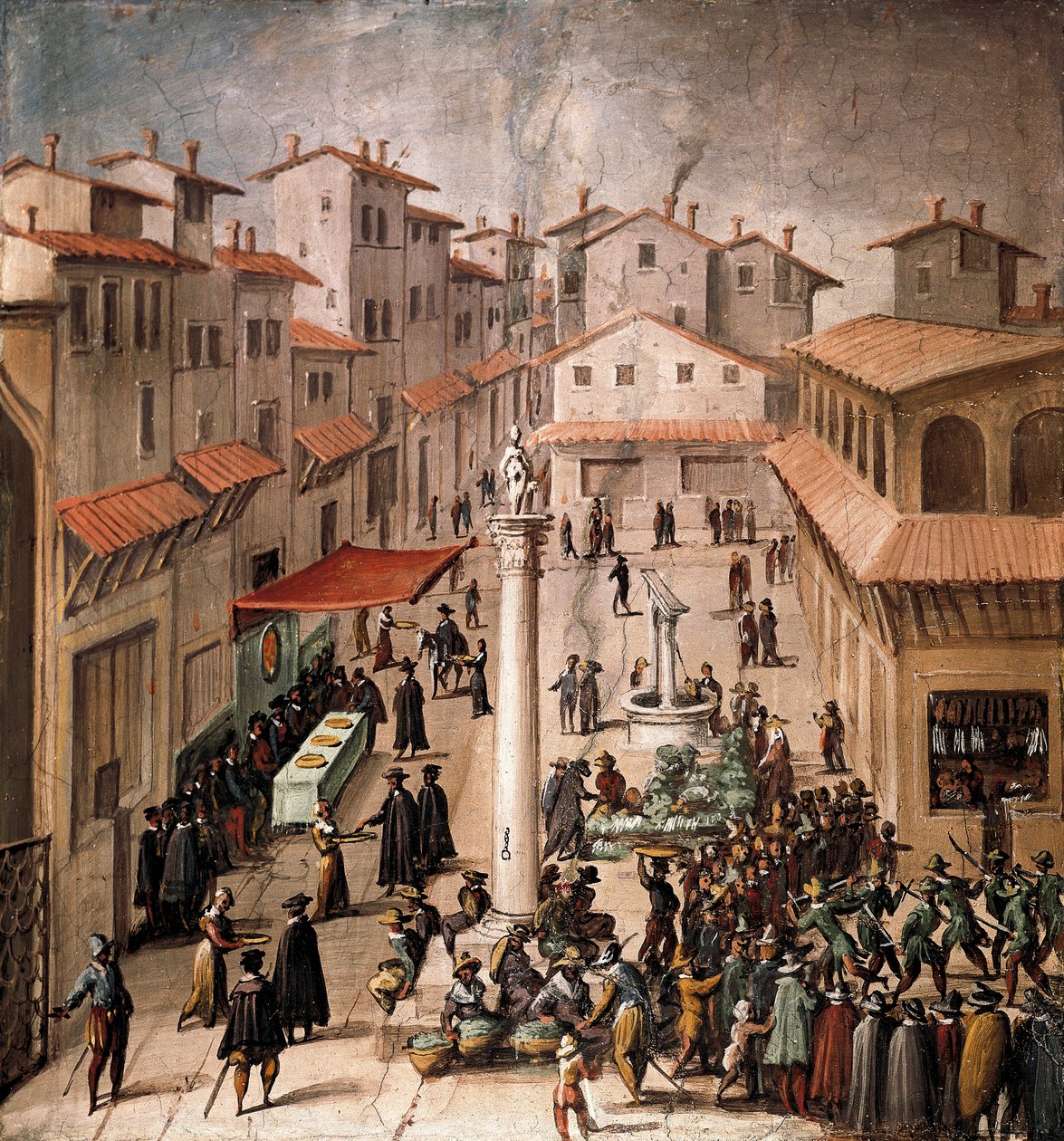 Piazza del Mercato Vecchio, Florence by Jan van der Straet