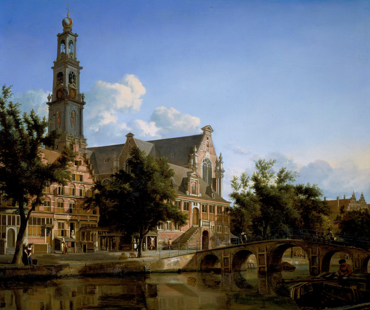 View of the Westerkerk, Amsterdam by Jan van der Heyden