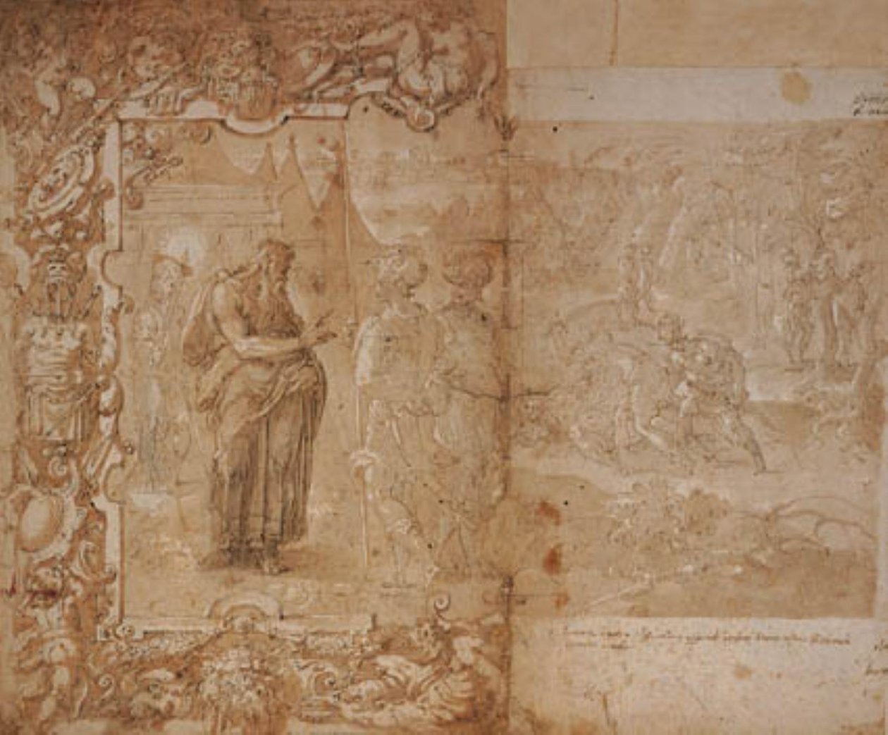 Drawing for a Tapestry with the Story of Ulysses and Diomedes by Jan van der Straet