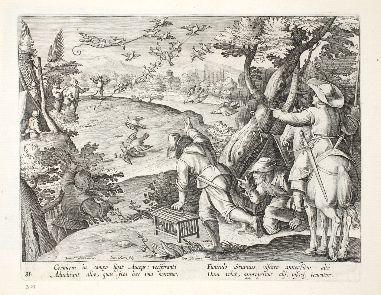 Fowlers Catching Crows, Illustration from 