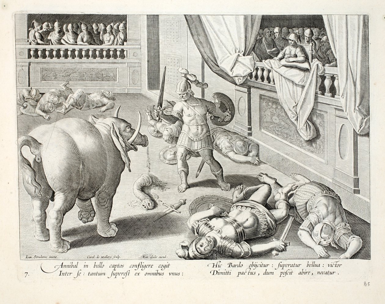 Hannibal Makes Defeated Romans Fight Each Other, illustration from 