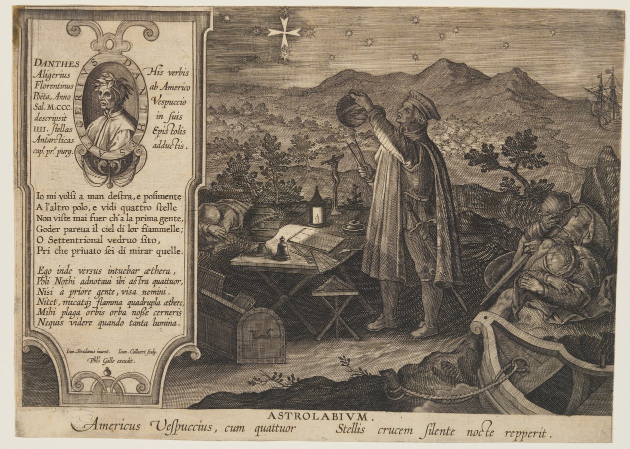 The Astrolabe - Amerigo Vespucci, from Nova Reperta by Jan van der Straet