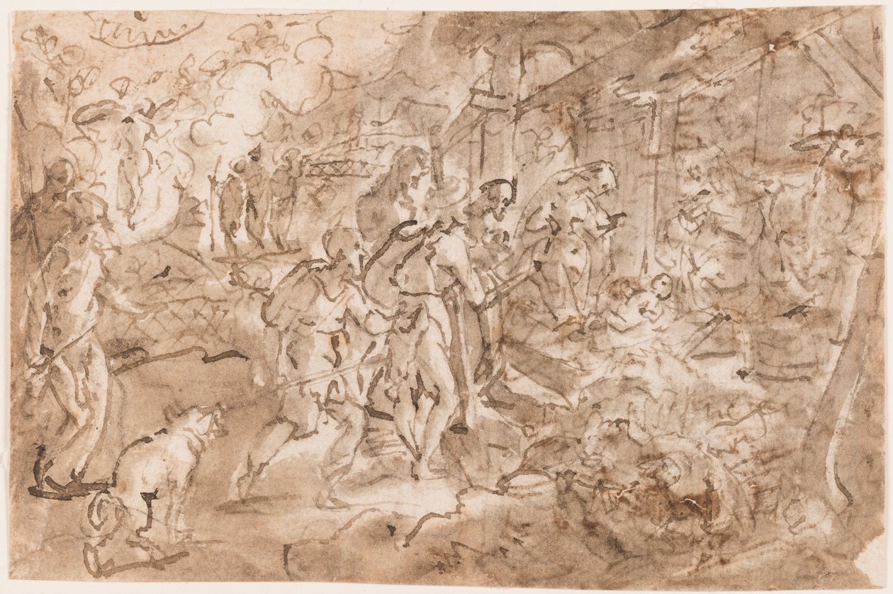 Adoration of the Shepherds by Jan van der Straet, called Stradanus