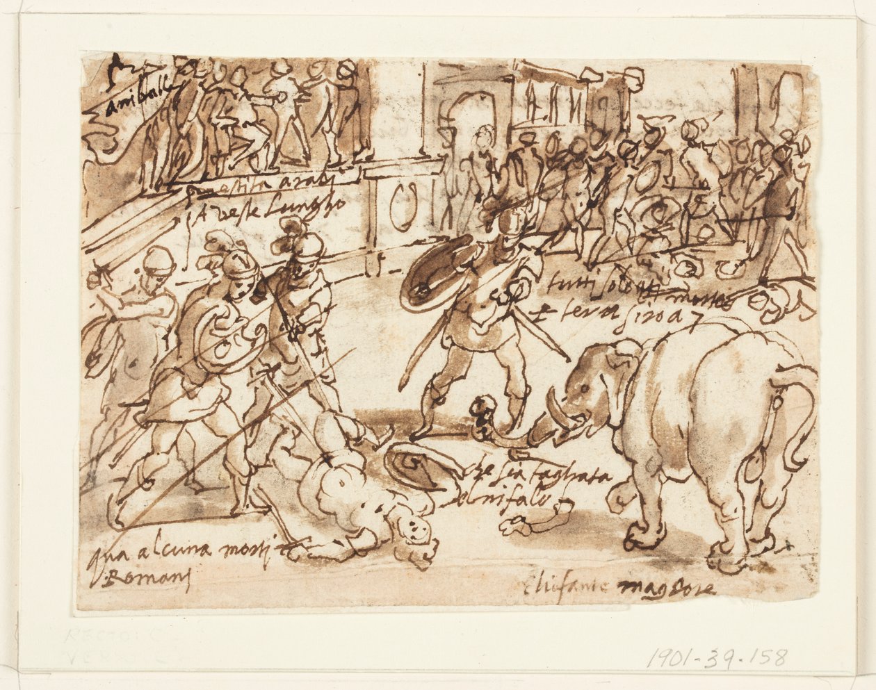 Recto: A Roman Soldier Fighting one of Hannibal