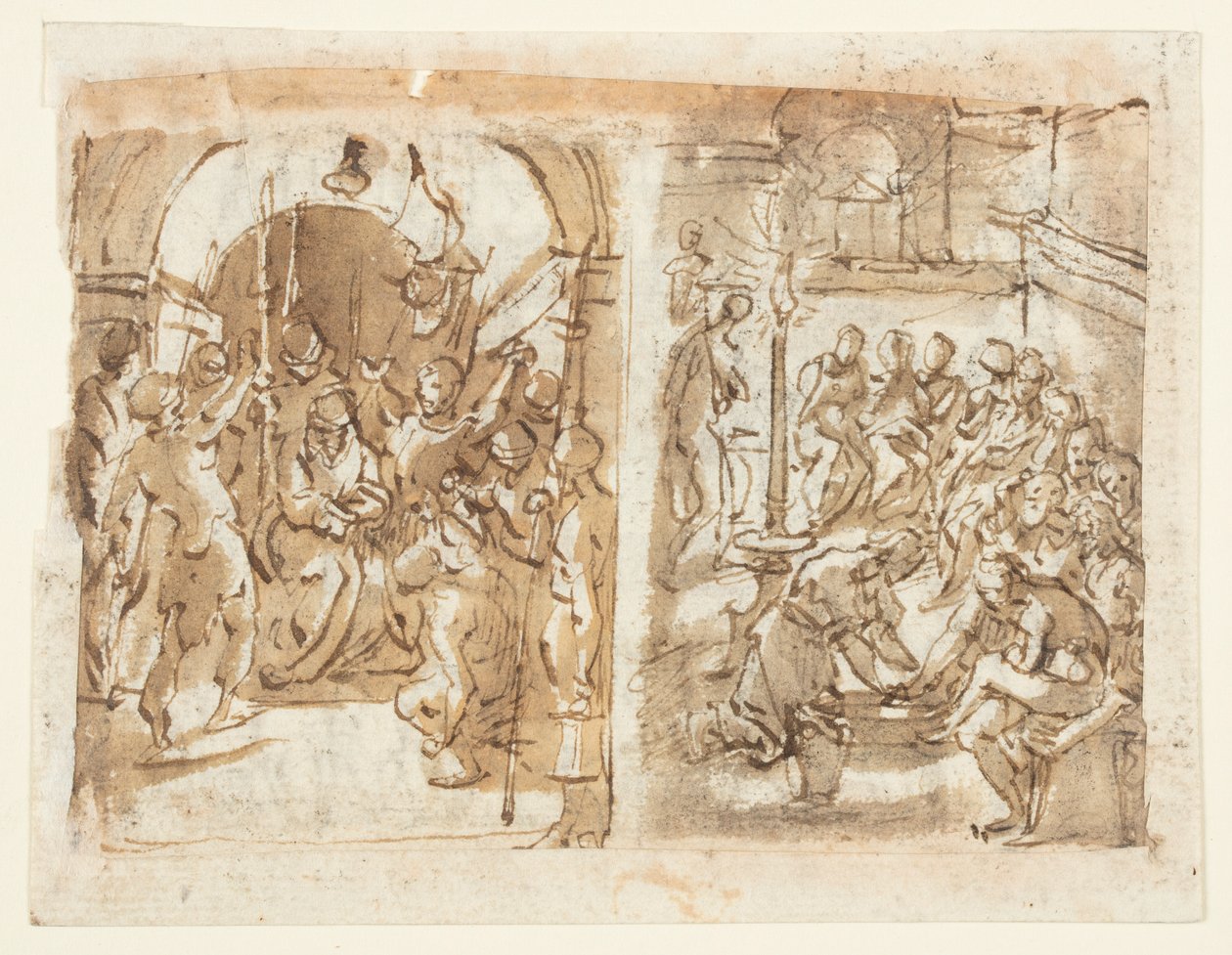 The Mocking of Christ; Christ washing the Feet of the Apostles; Execution of Mary Stuart, Queen of Scots in 1587 by Jan van der Straet, called Stradanus