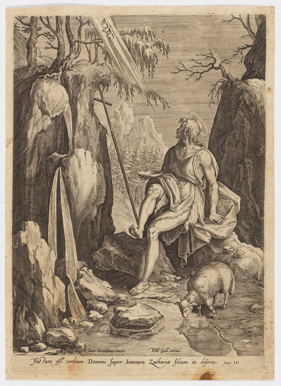 St John the Baptist in the Wilderness by Jan van der Straet, called Stradanus
