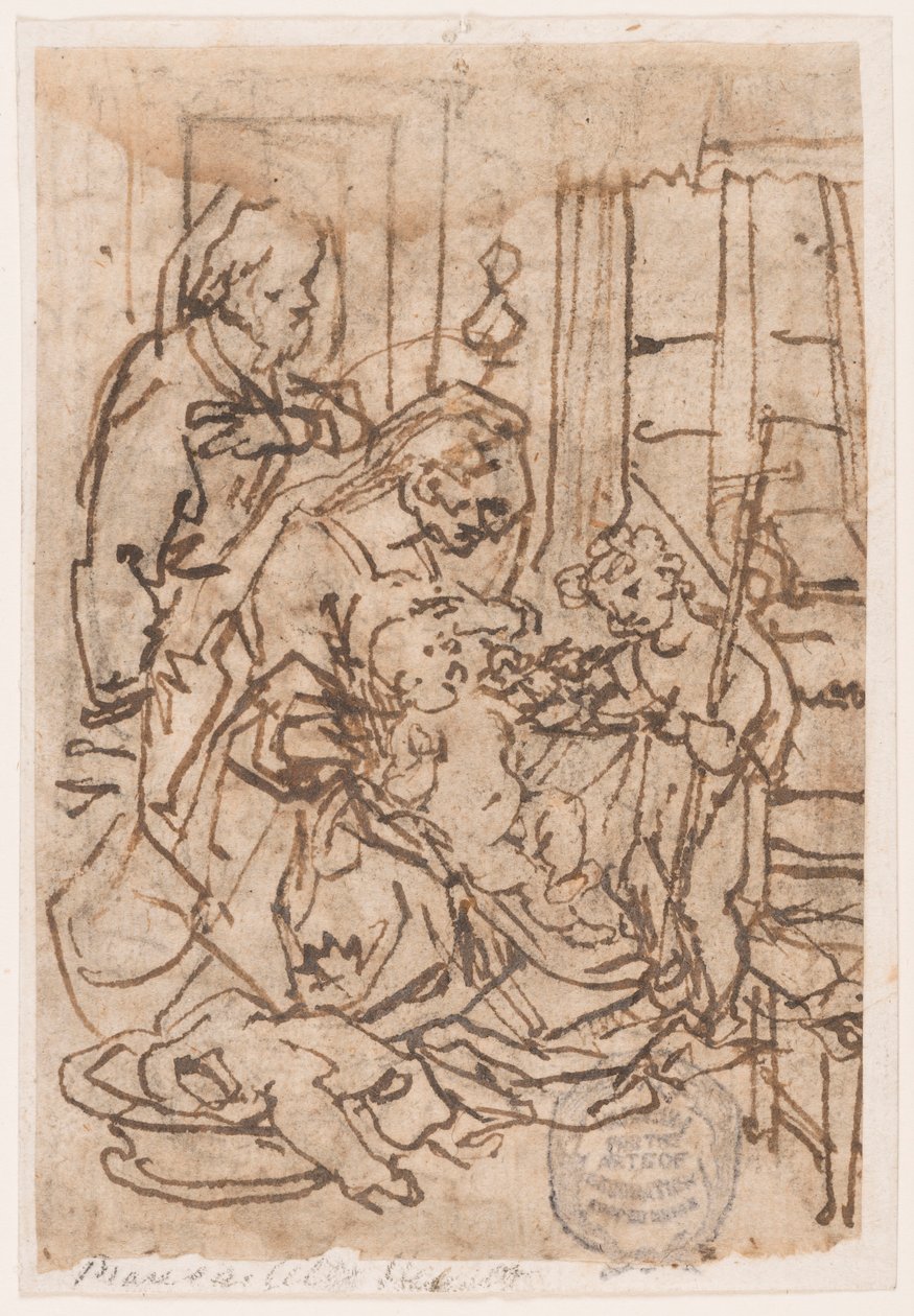 The Holy Family and St. John the Baptist by Jan van der Straet, called Stradanus