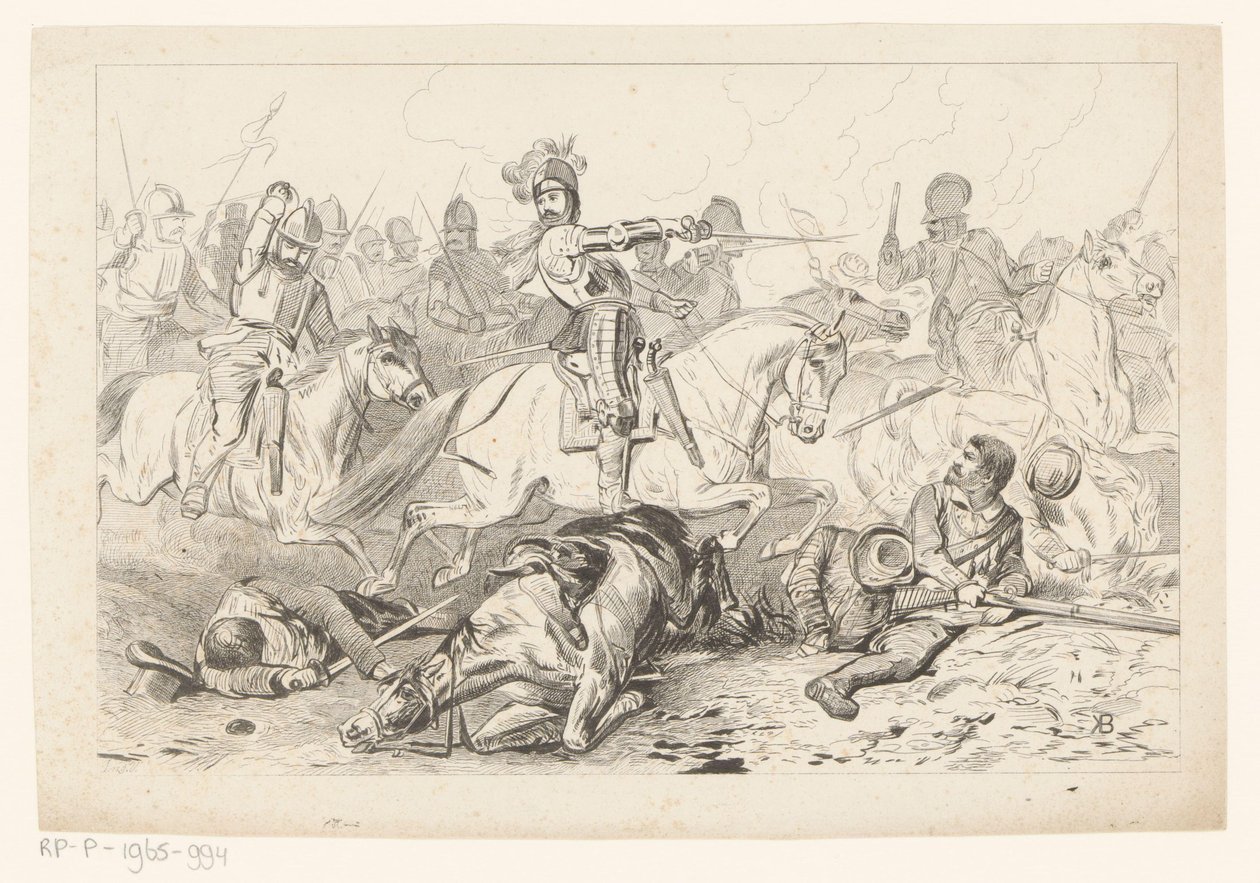 Battle of Nieuwpoort by Jan van der Veen (prentmaker)