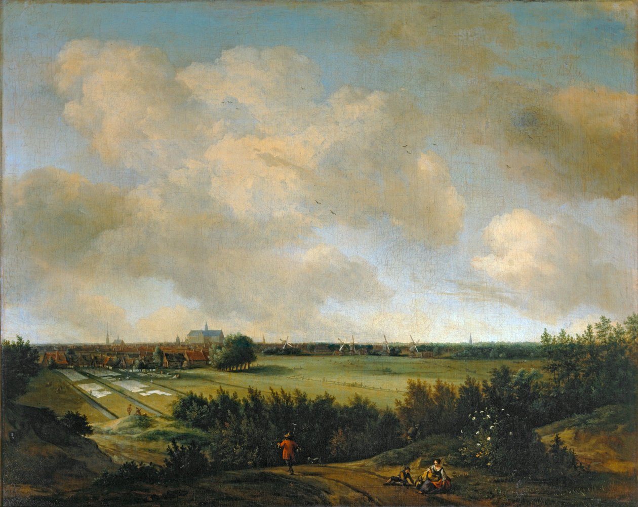 The Laundresses of Overveen, near Haarlem by Jan van der the Elder Meer