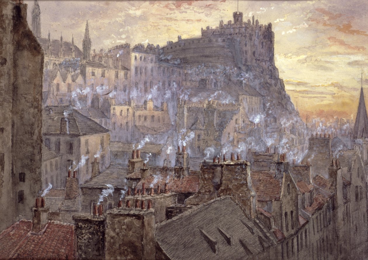 Edinburgh Castle from George IV Bridge by Jane Stewart Smith