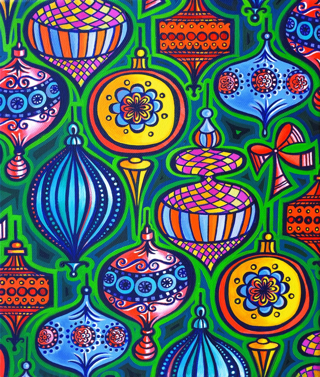 Christmas Baubles by Jane Tattersfield