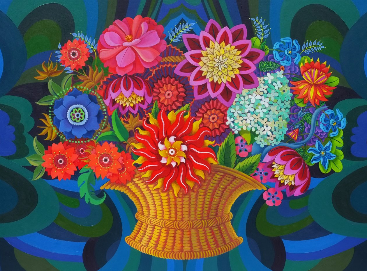 More Blooms in a Basket by Jane Tattersfield