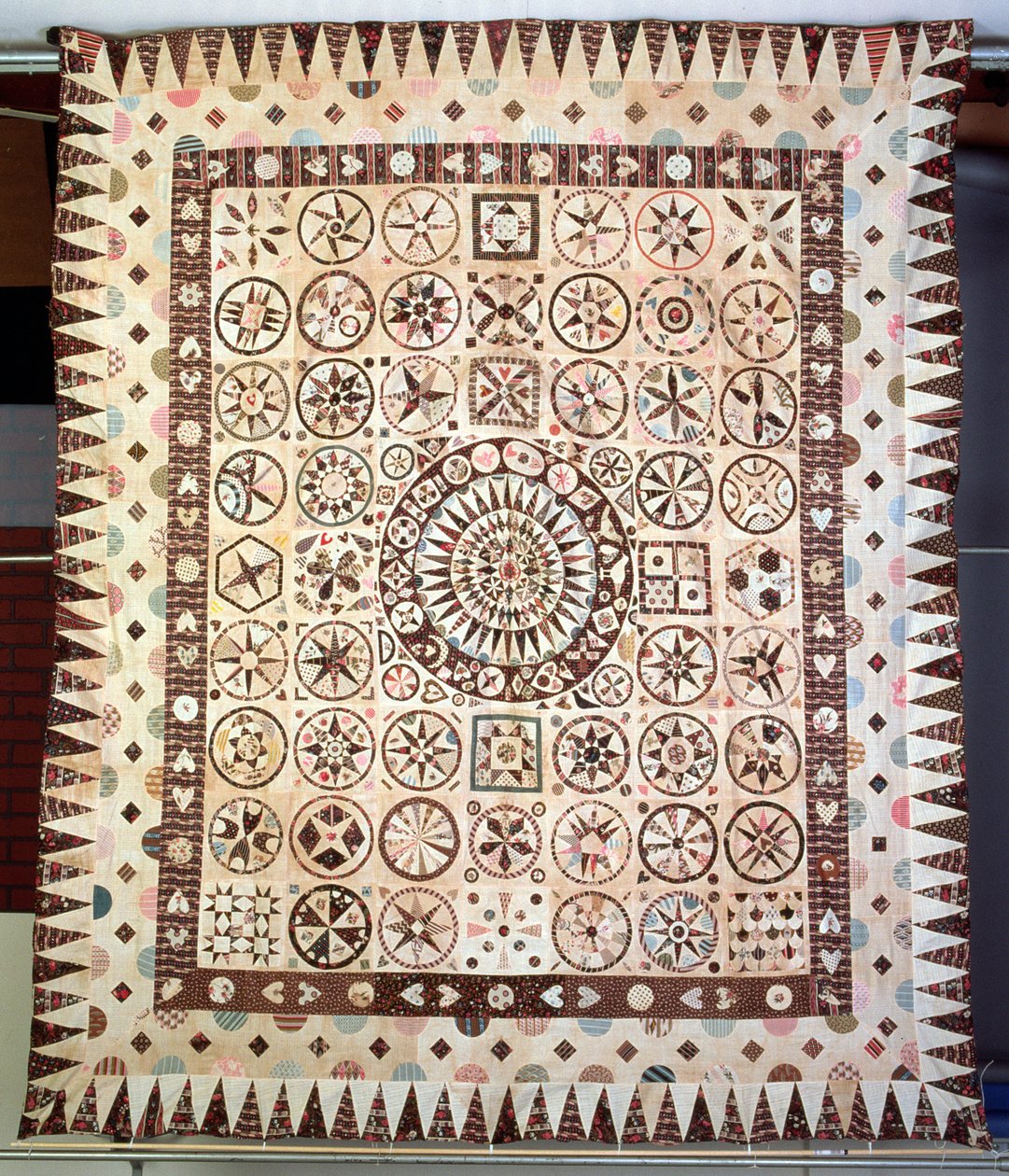 Patchwork bedcover, Ireland, 1850-60 by Jane Pizar