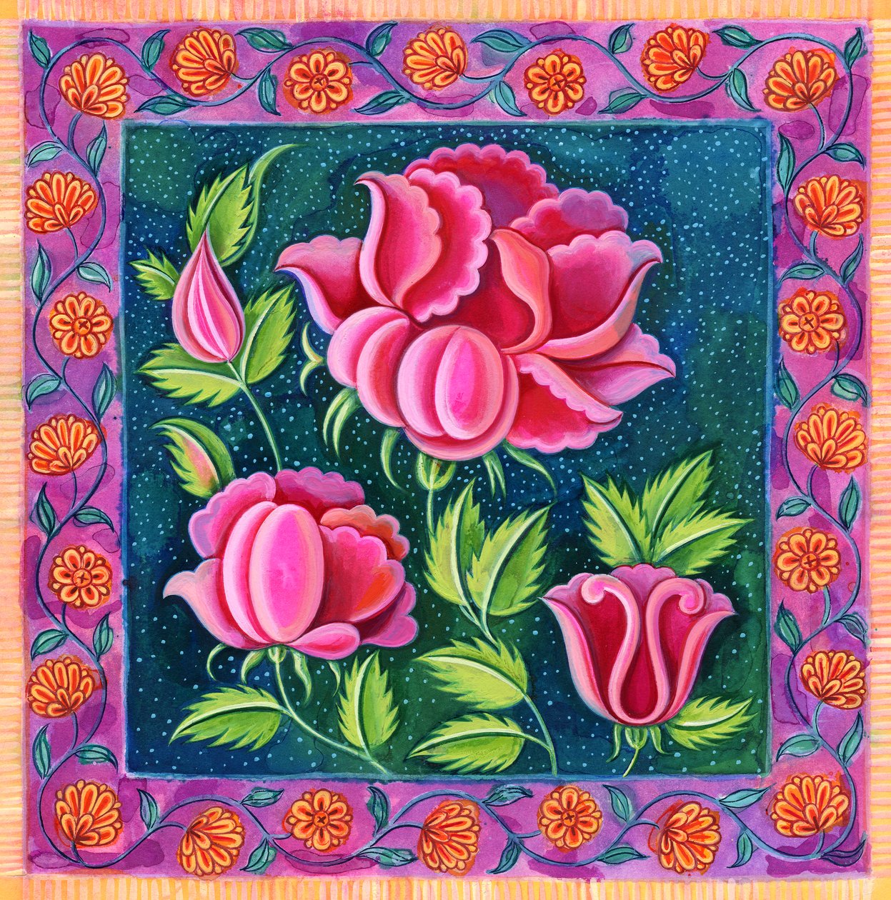 Pink flowers, 1997 by Jane Tattersfield