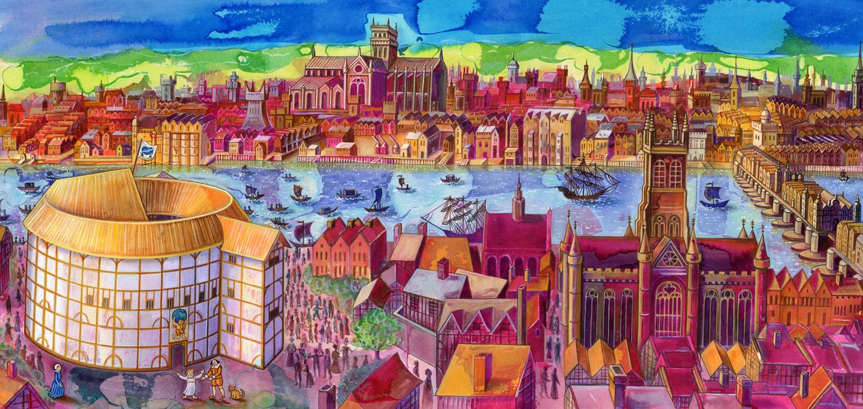 Shakespeares Globe Theatre on the Southbank, 2006 by Jane Tattersfield