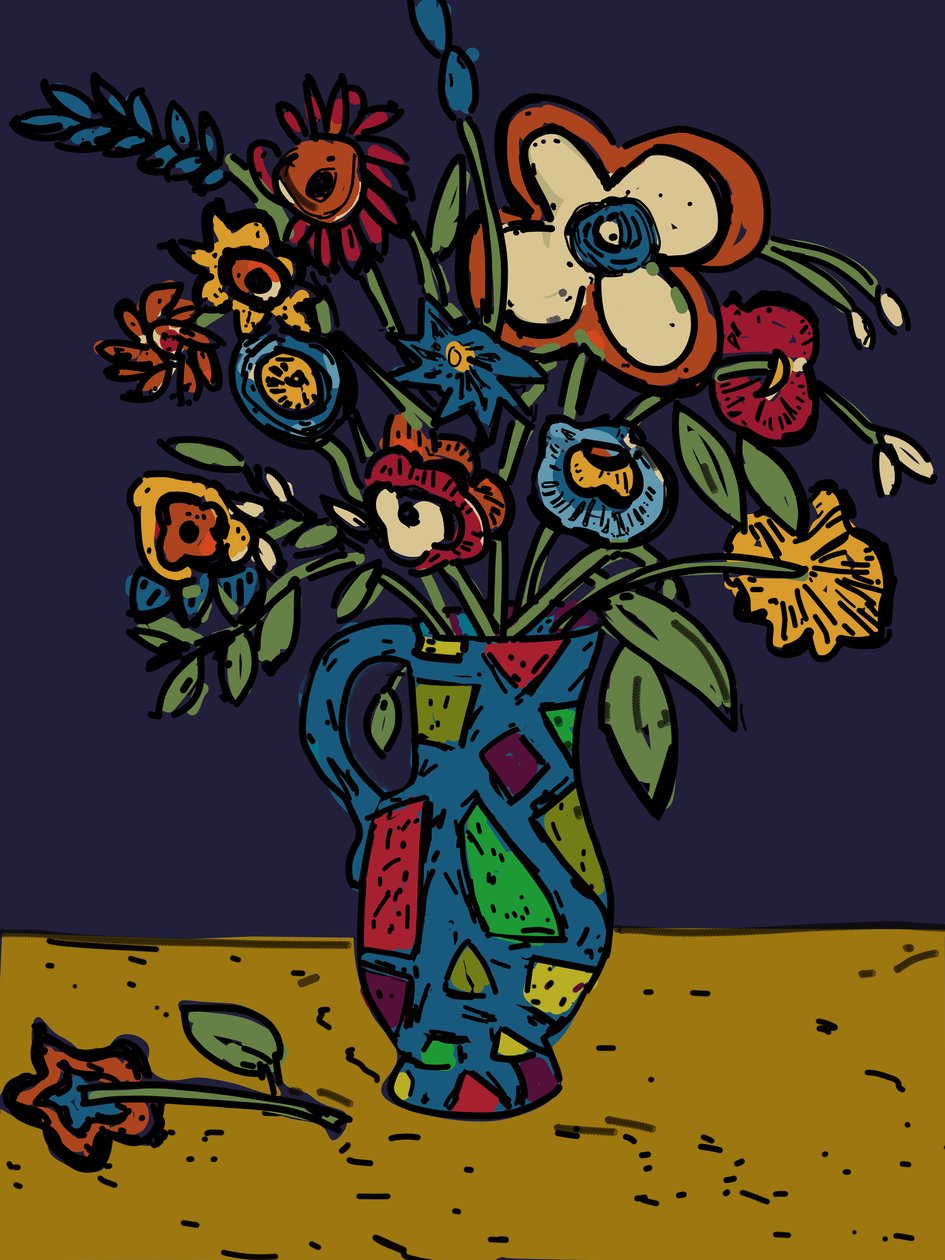 Flowers in a loudware Jug, 2012 by Jane Willingale