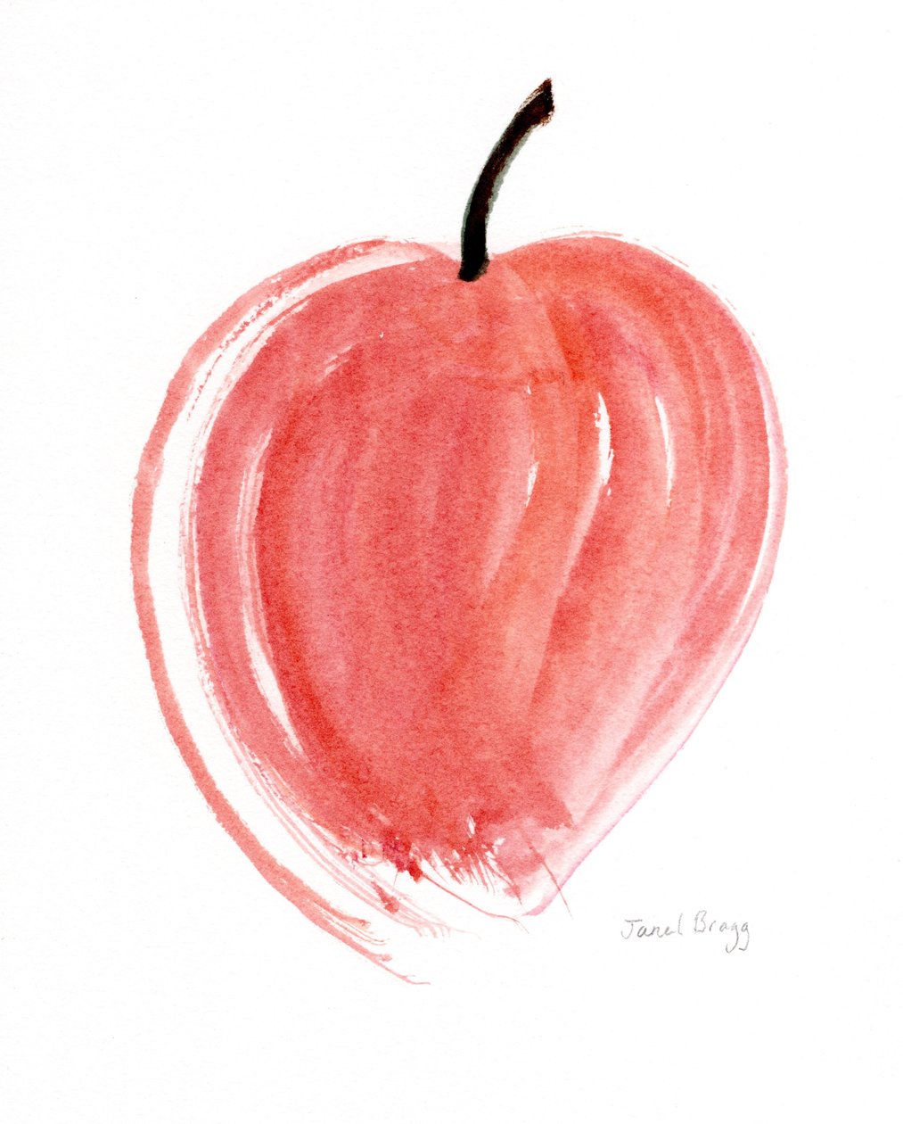 Apple in Four Brushstrokes, c.2025 by Janel Bragg