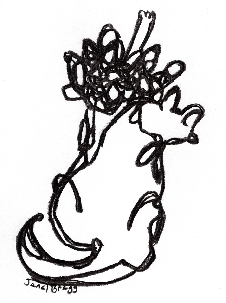 Rosetta Cat in Motion, c.2025 by Janel Bragg