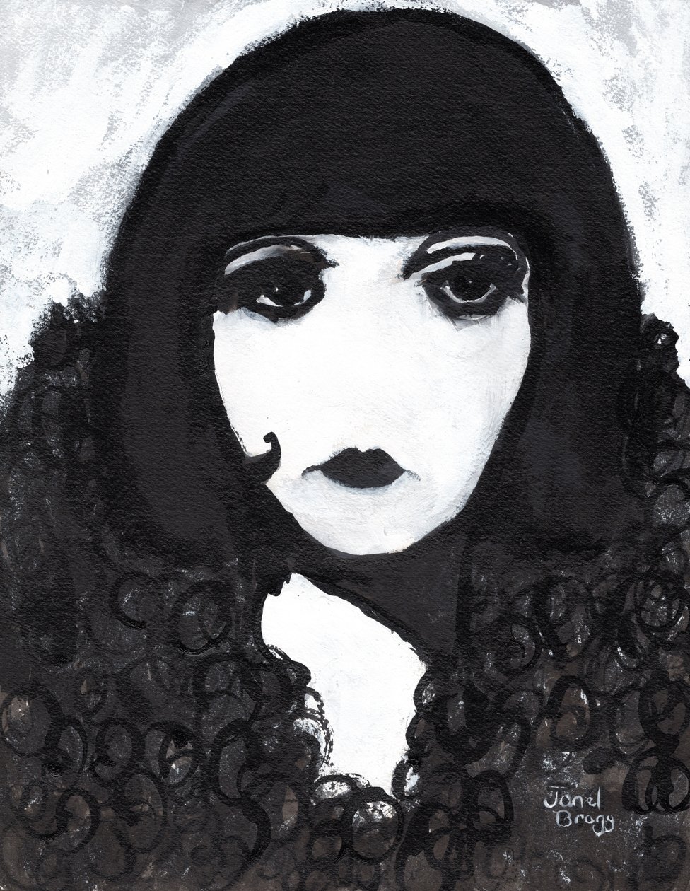 Siren in a Faux Fur Coat by Janel Bragg