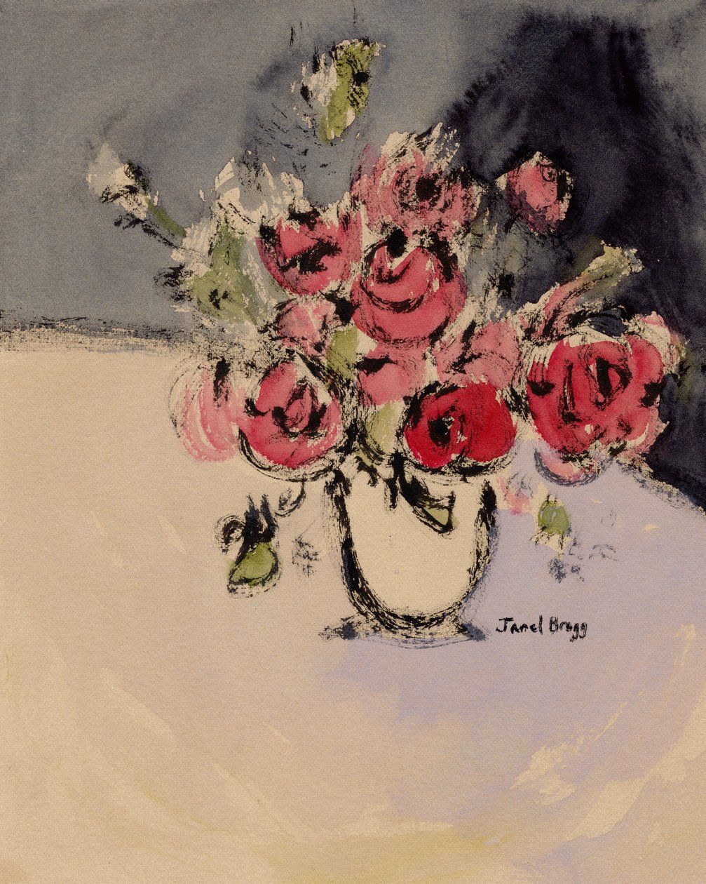 Still Life with Red Roses, c. 2021 by Janel Bragg