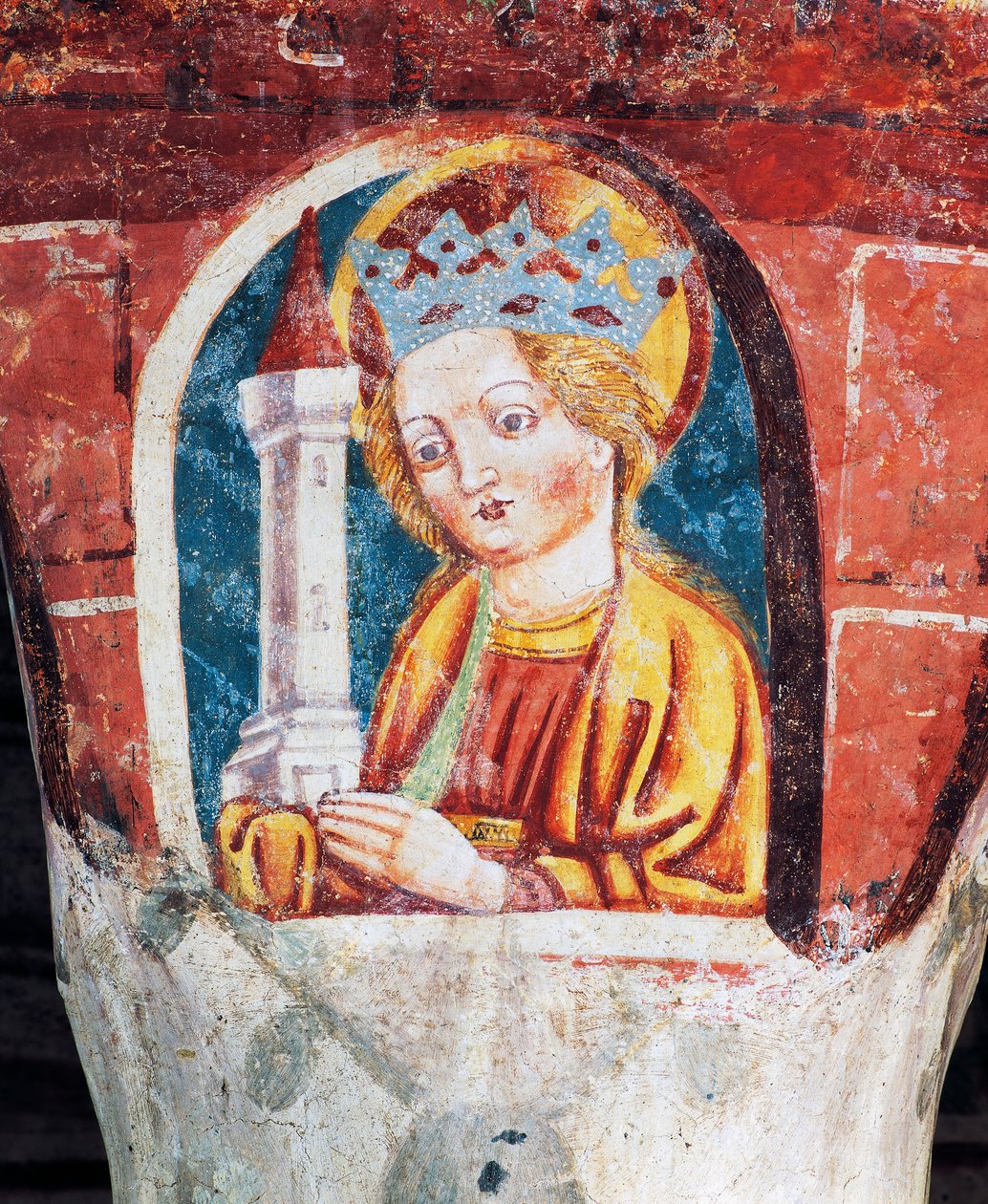 Hrastovlje Fortified Church, Trinity Church, Santa Barbara (detail) by Janez Kastav