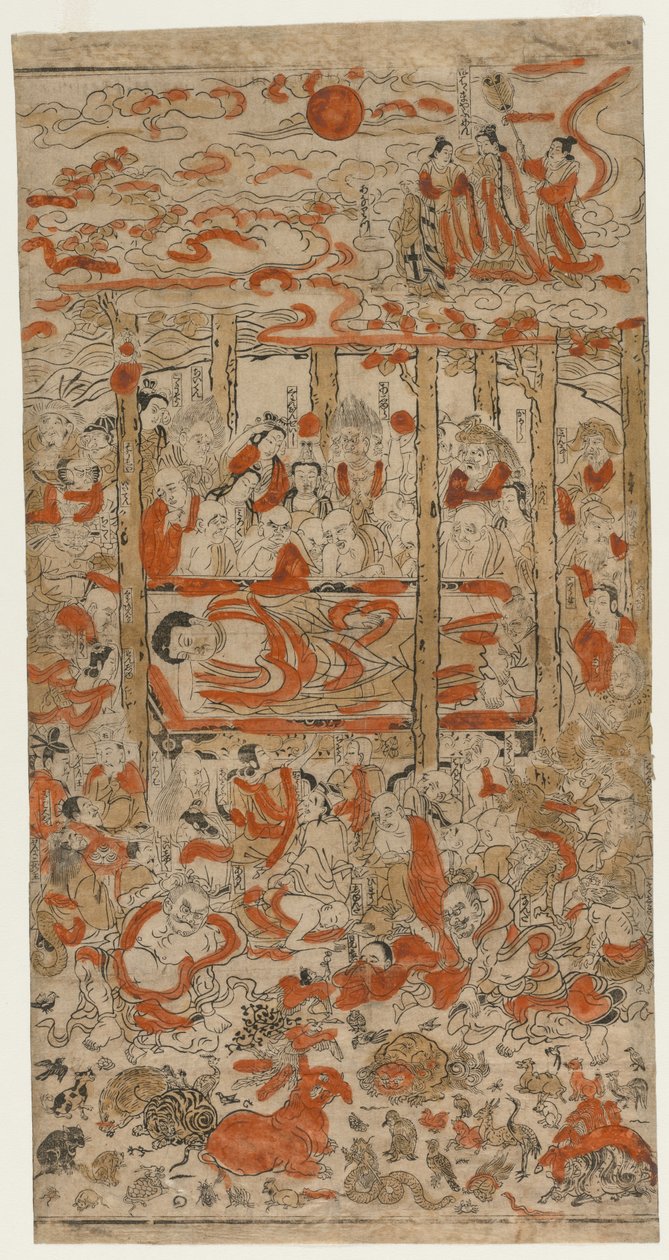The Parinirvana of the Buddha by Japan, Edo period