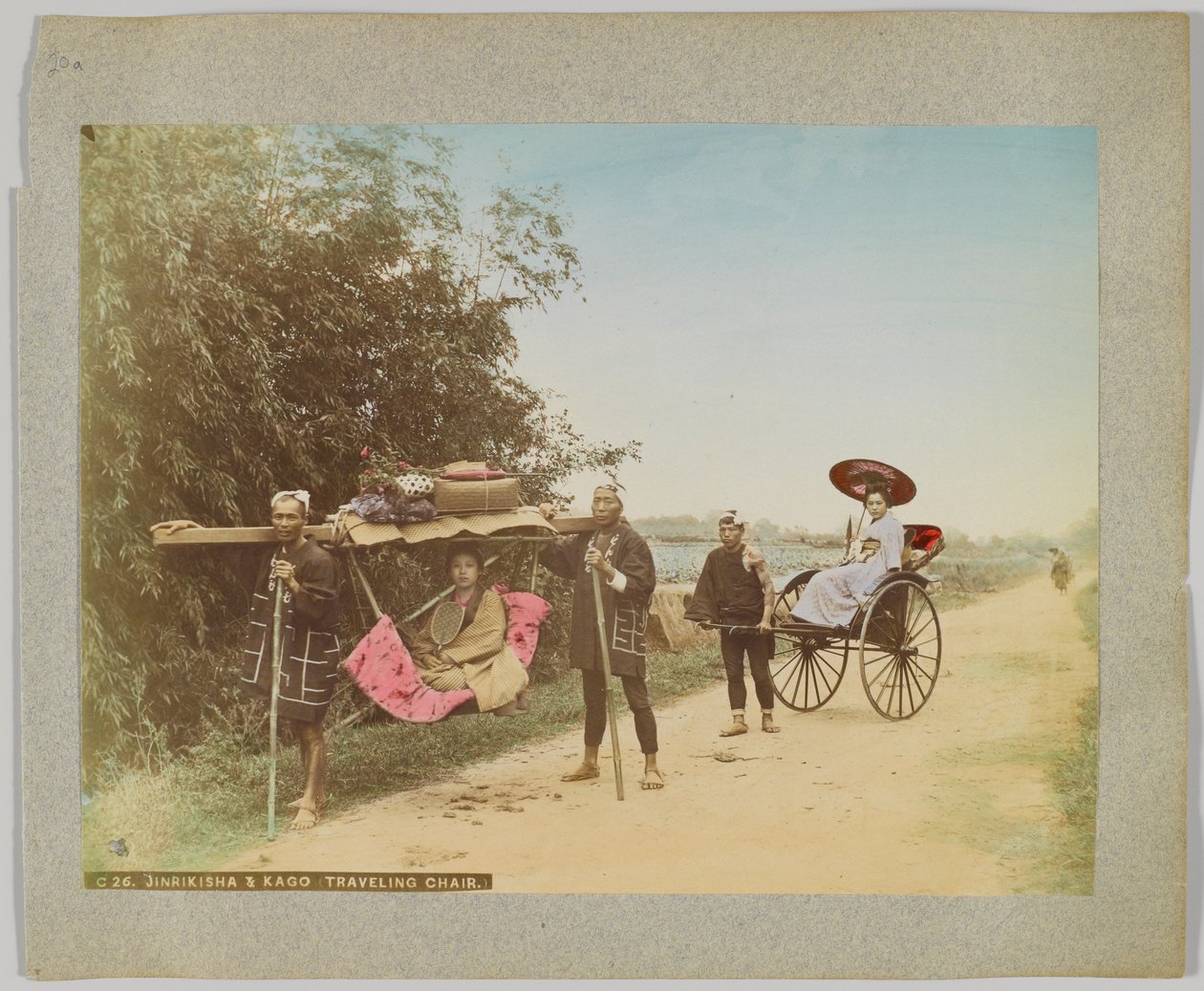 Jinrikisha & Kago, Travelling Chair, Japan by Japanese Photographer