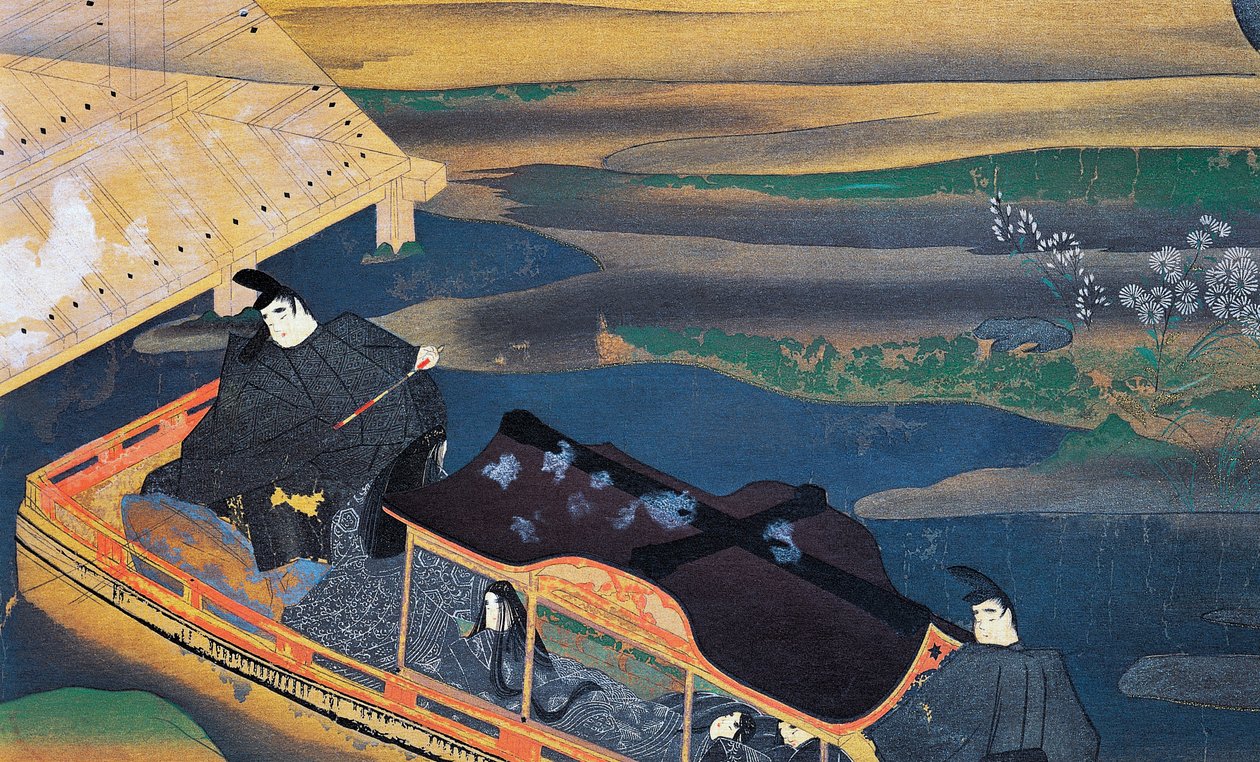 Boat in the Moonlight by Japanese School