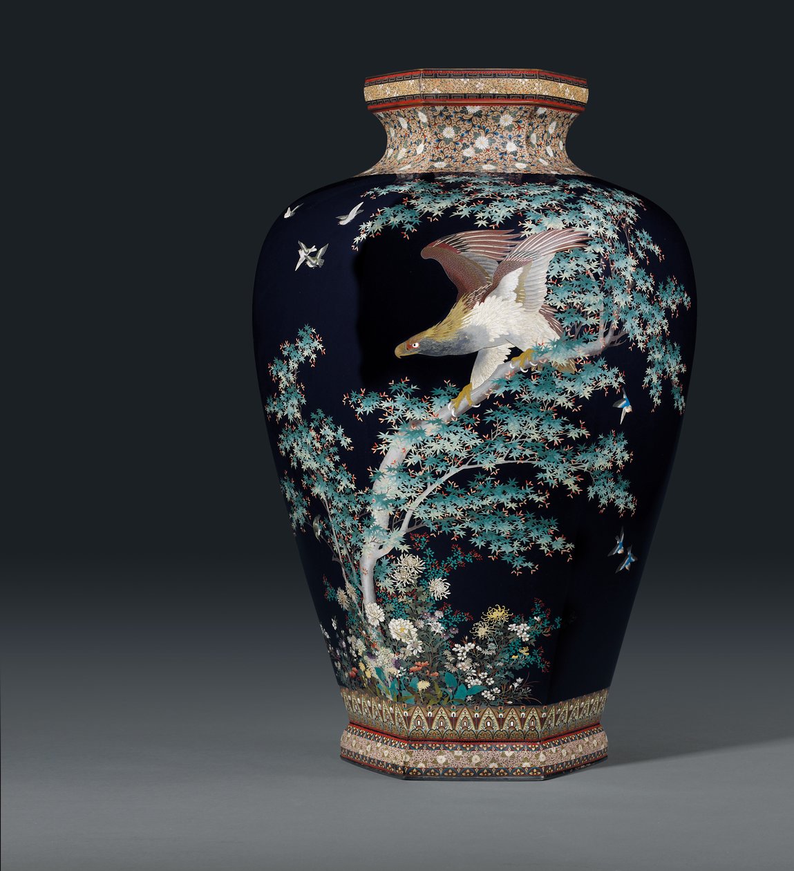 Cloisonne vase, mark of the Hayashi Chuzo workshop, Meiji period, late 19th century by Japanese School