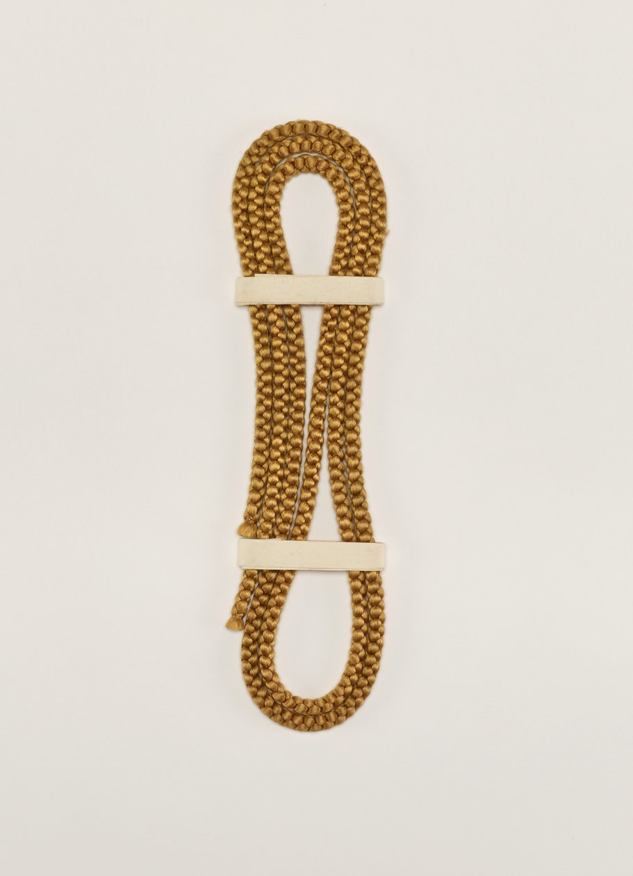 Cord for securing mouth cover for tea-leaf storage jar (kuchio), late 19th-early 20th century by Japanese School