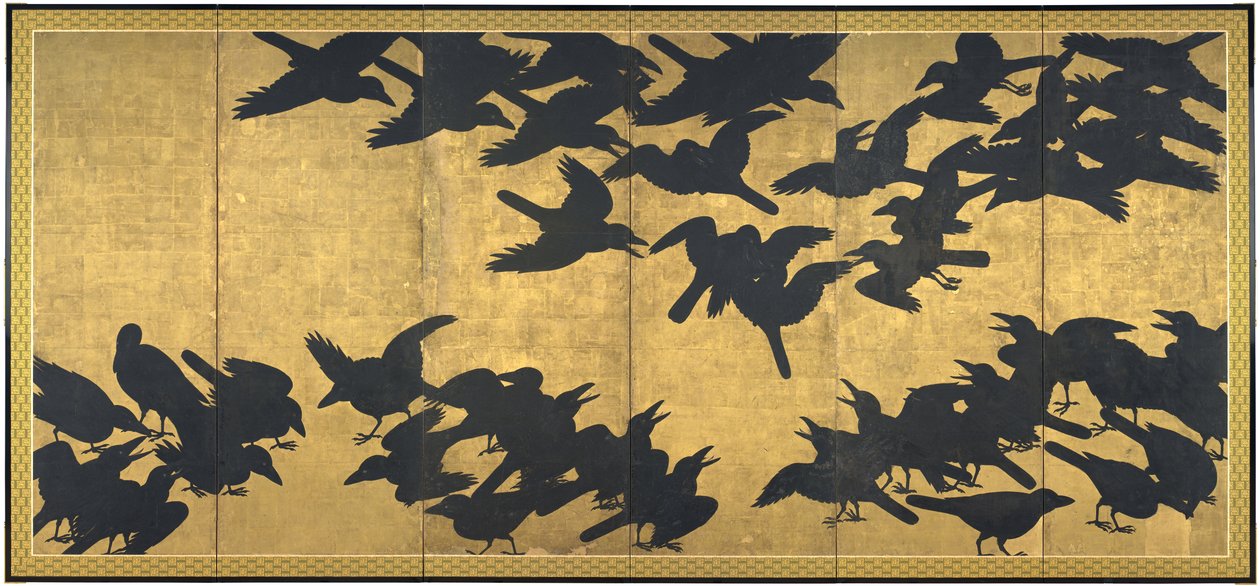 Crows, early 17th century by Japanese School