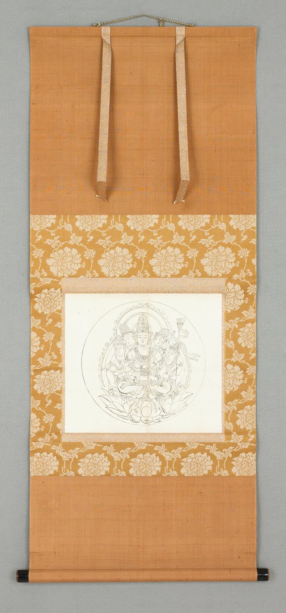 Drawing: Vajrasattva (Representative of All the Buddhas) and Four Bodhisattvas, 13th-Early 14th Century by Japanese School