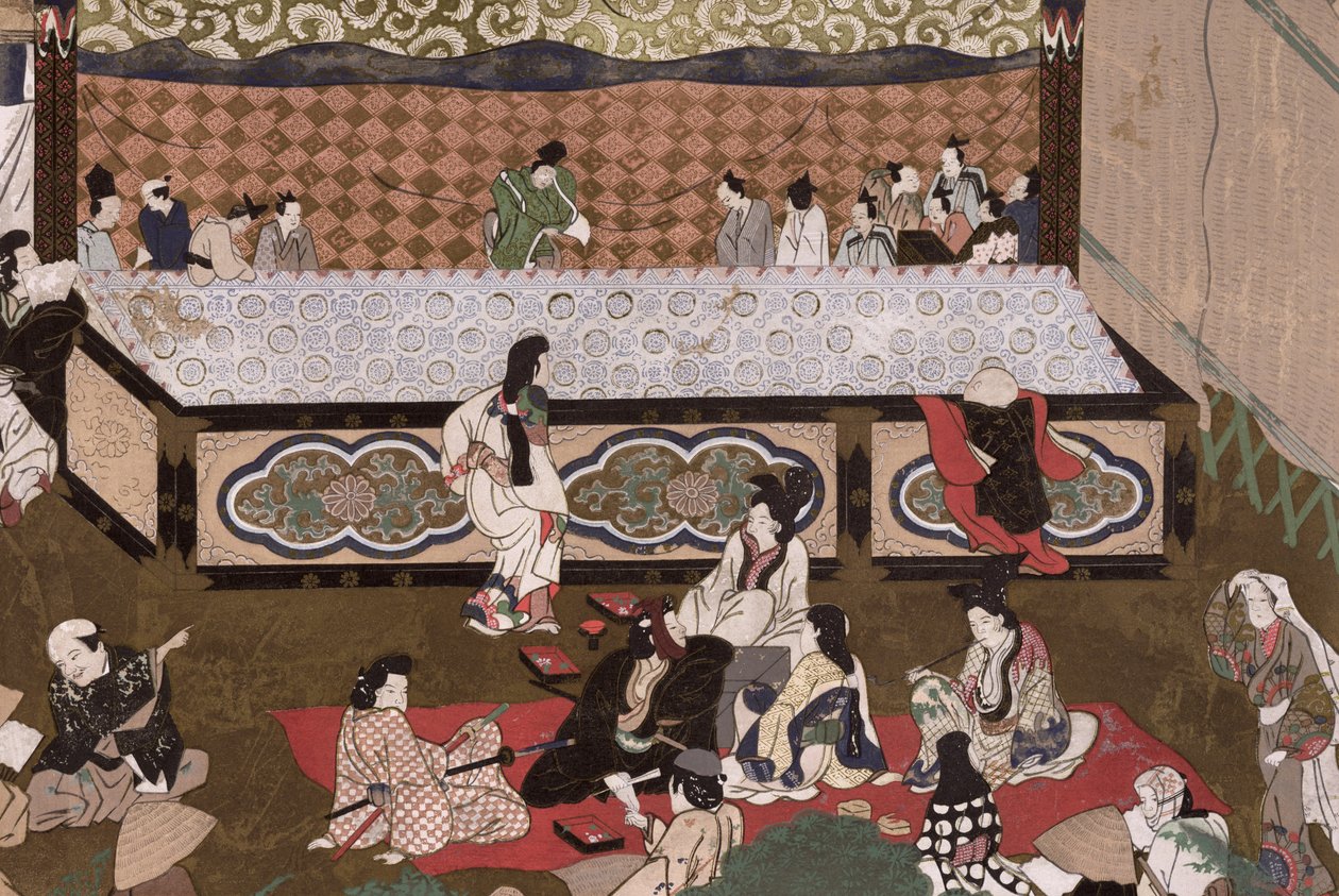 Kabuki Theatre at a Fair in Kyoto, Illustration After a 17th Painting from 