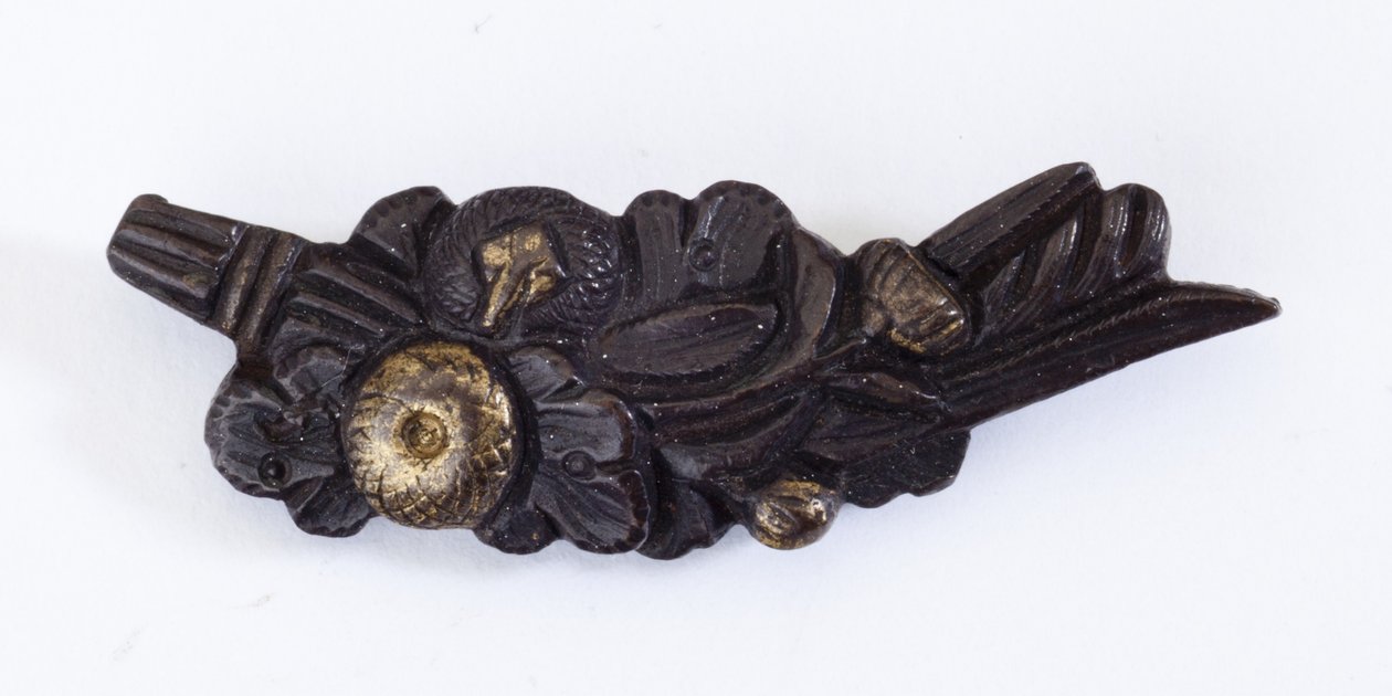 Menuki, or Grip Ornament, in the Shape of a Floral Arrangement by Japanese School
