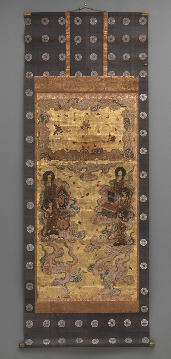Mural Painting: Descent of Twenty-Five Bodhisattvas, 18th Century by Japanese School