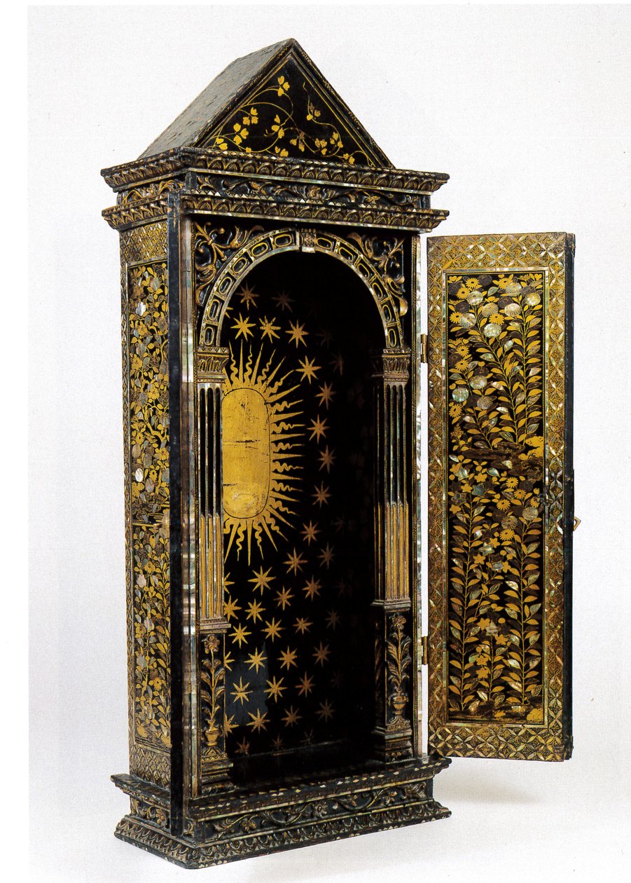 Namban Christian Portable Shrine, Designed to Contain a Religious Statuette by Japanese School