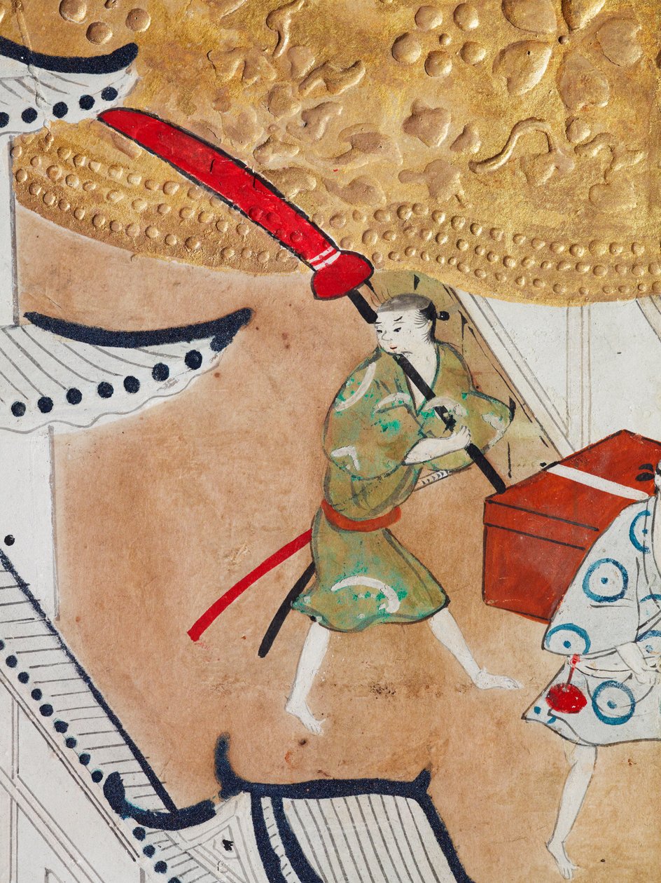 Osakazu Byobu - Japanese Eight-Panel Folding Screen by Japanese School