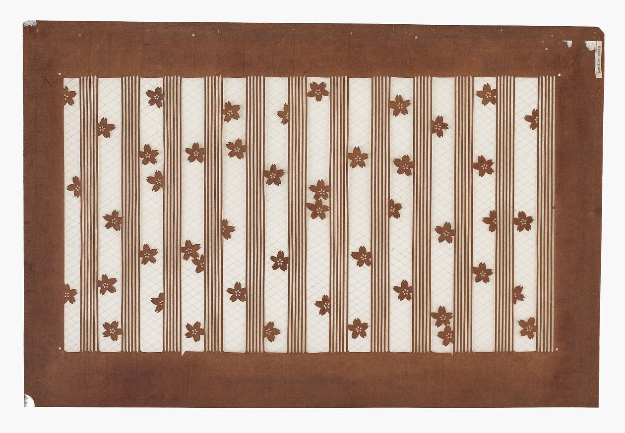 Paper stencil (katagami), late 19th century by Japanese School